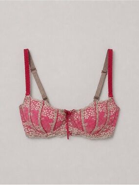 Elle Macpherson Lace Balconette Bra – Pink & Cream – Size 32D